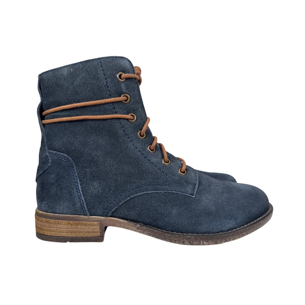 Josef Seibel Sienna 70 Bootie Womens 8-8.5 EU 39 Blue Suede Lace Up
